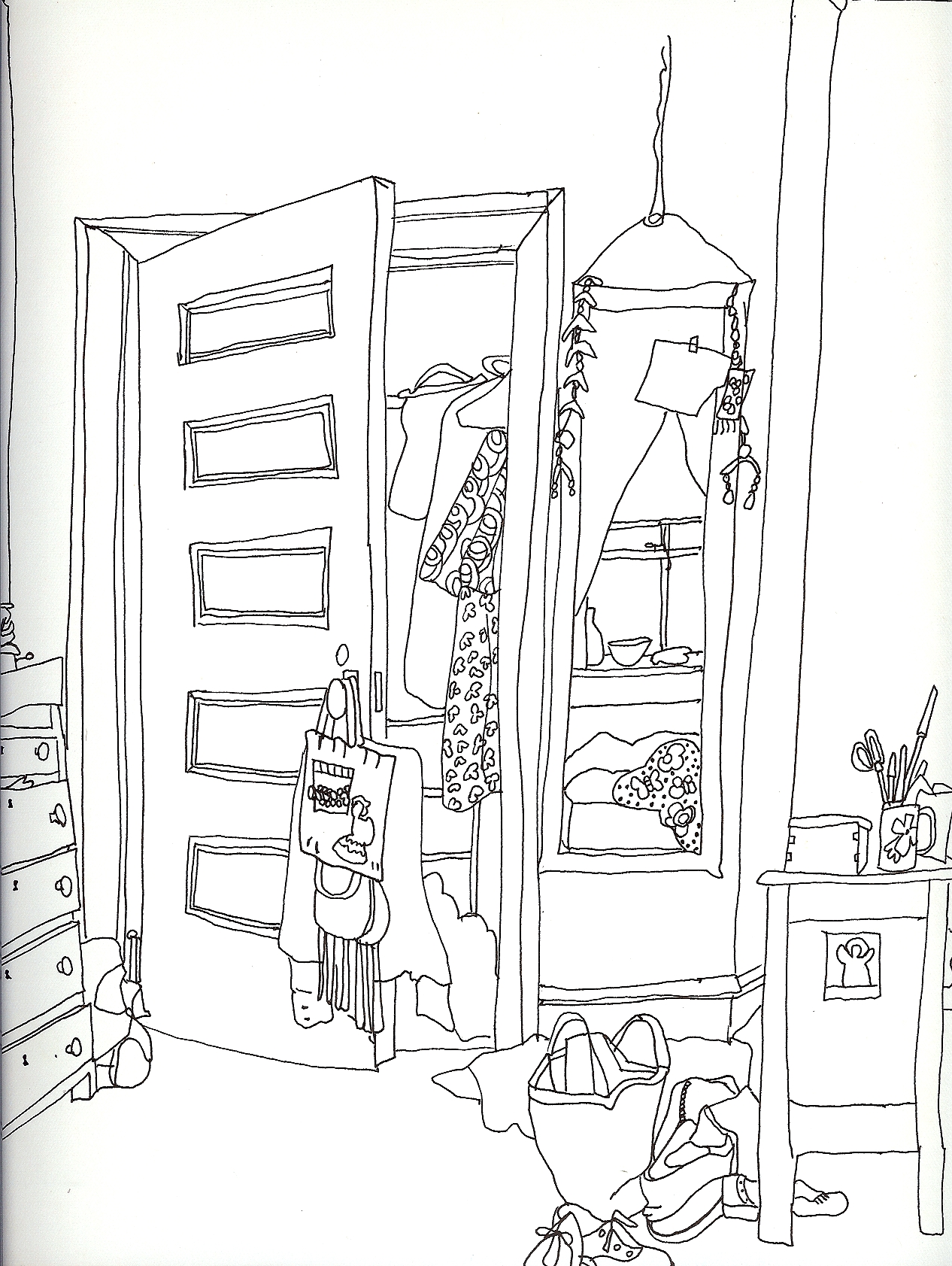 1266x1683 College Ink Drawing