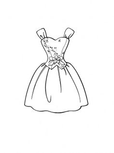 236x315 Ball Gown Coloring Page For Girls, Printable Free Coloring Pages