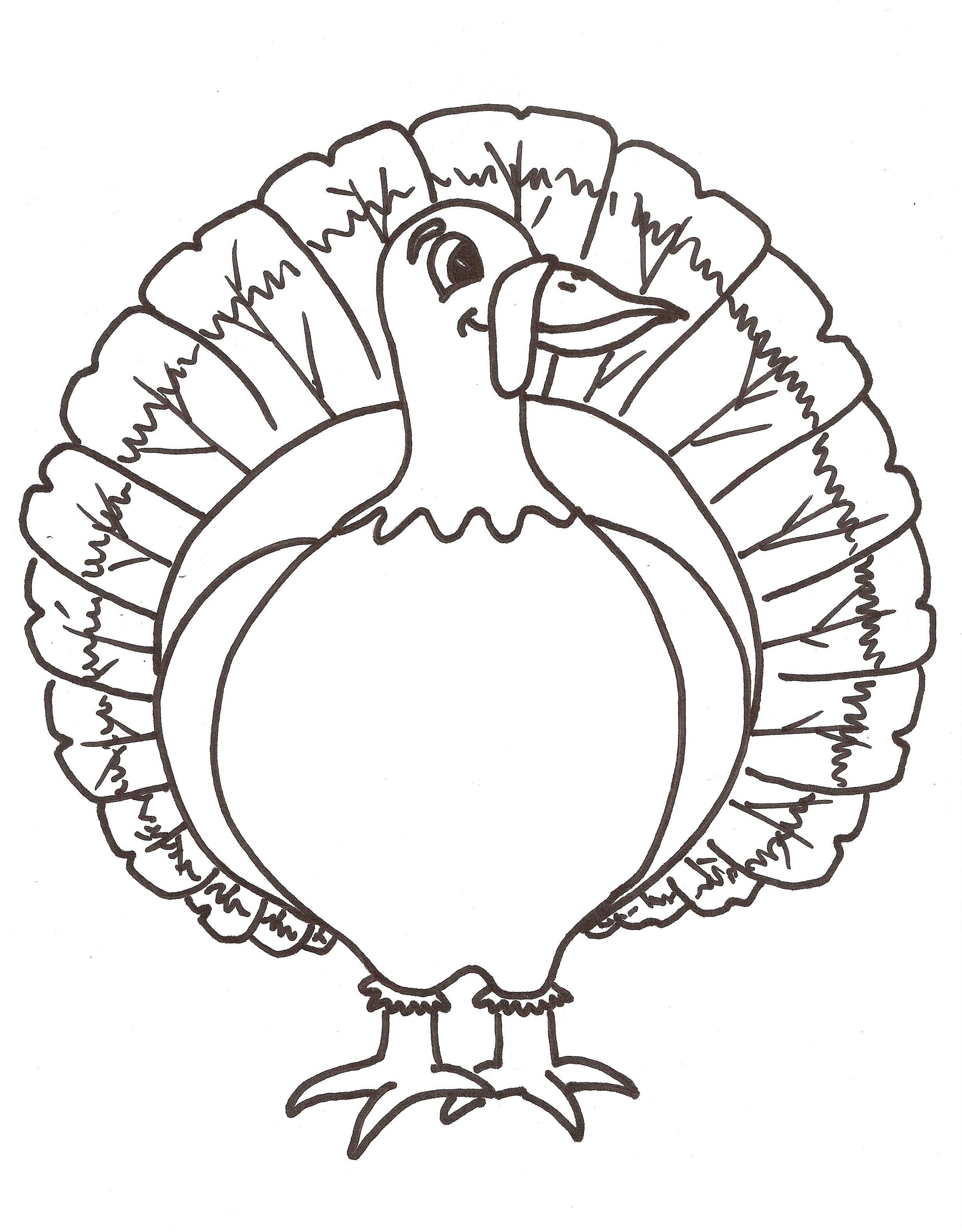 2466x3156 Cool Turkey Drawing Template Awesome Ideas For You