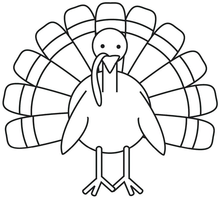 736x663 Printable Turkey Coloring Pages