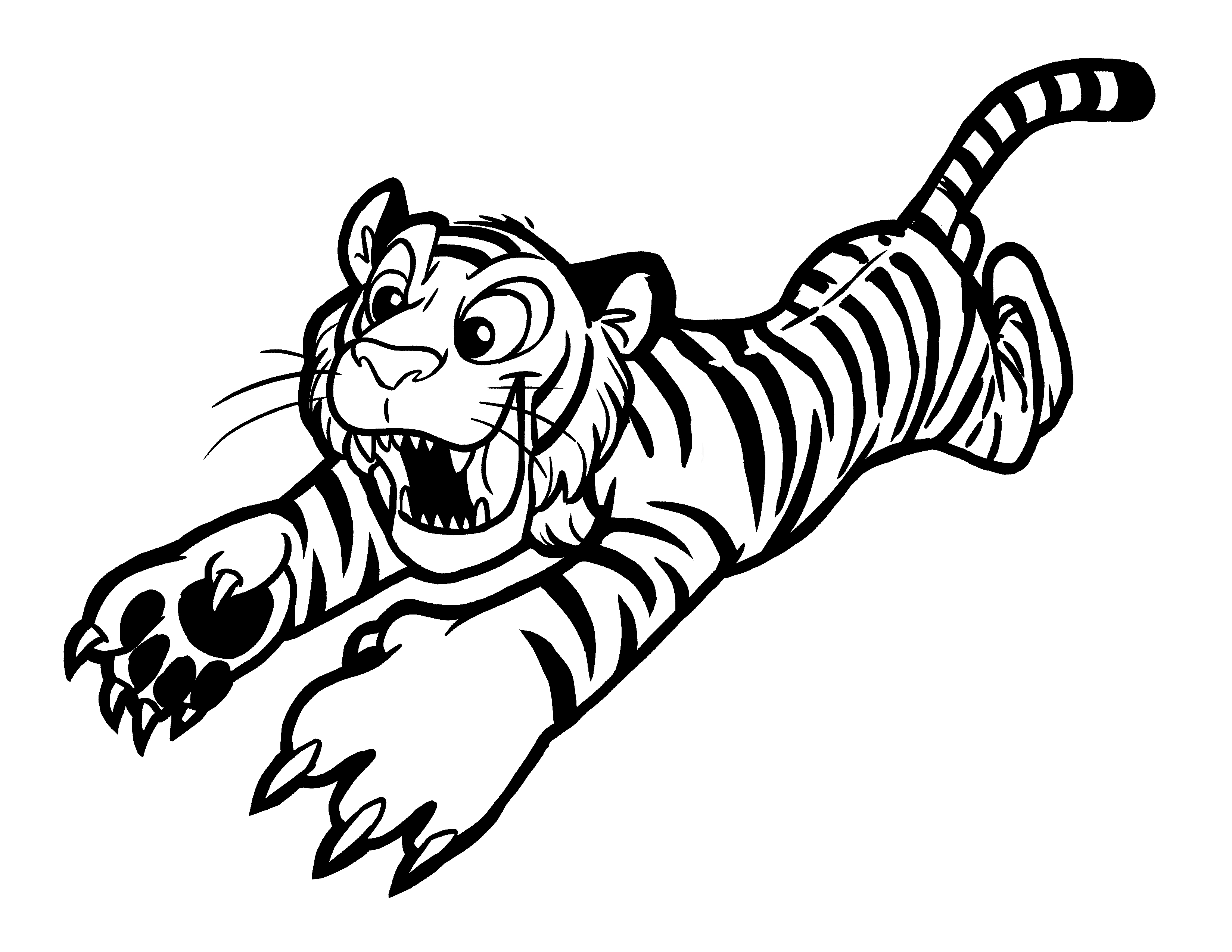 3300x2550 Tiger Coloring Pictures Free Colouring For Cure Draw Baby Page