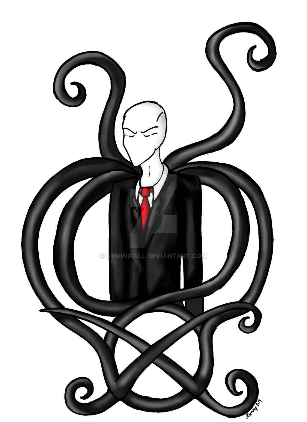 1024x1408 Slenderman Colored By Nemesisbruticusprime