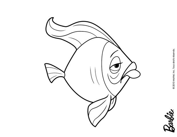 620x480 Beautiful Colored Fish Coloring Pages