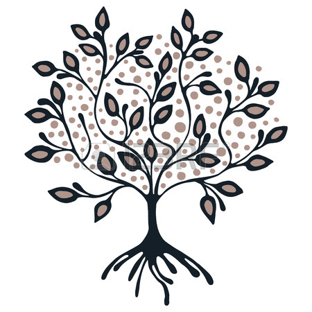 450x450 Vector Hand Drawn Illustration, Decorative Ornamental Stylized