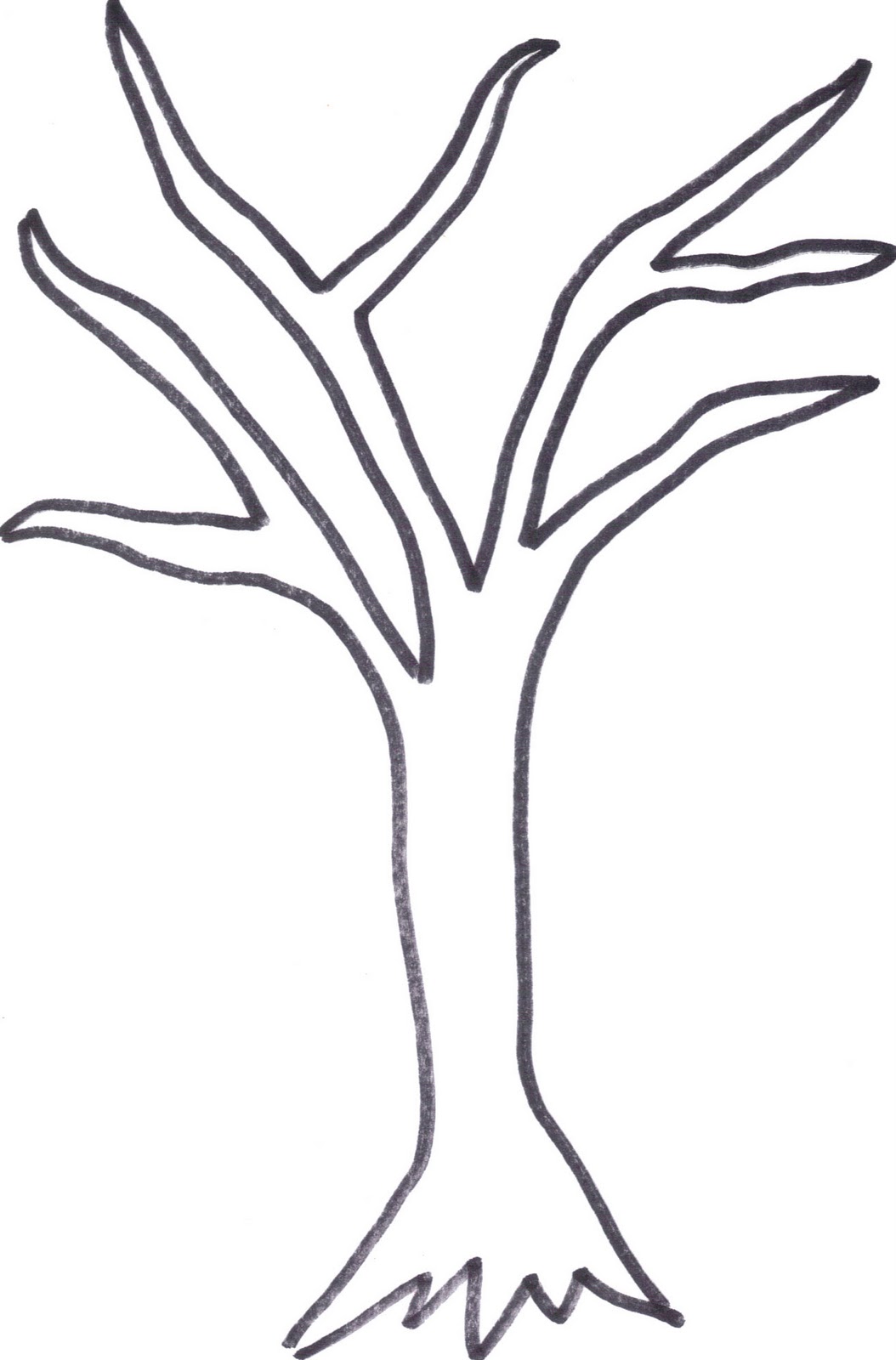1054x1600 Printable Tree Trunk Here Is The Tree Outline If Anyone Wants