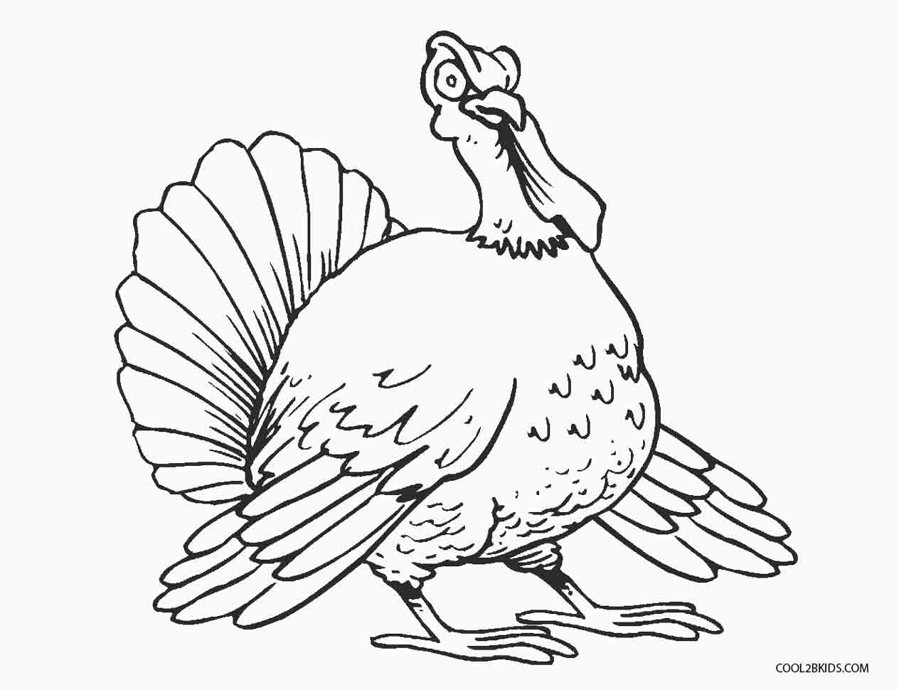 1264x970 Free Printable Turkey Coloring Pages For Kids Cool2bkids