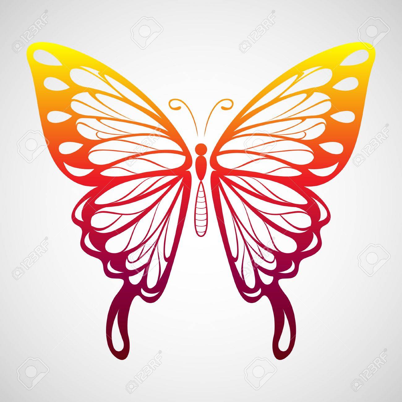1300x1300 Colorful Butterfly 2 Royalty Free Cliparts, Vectors, And Stock