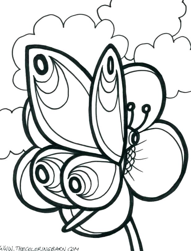 618x810 Detailed Butterfly Coloring Pages Printable Butterfly Coloring