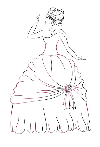 385x568 Lady In A Gown