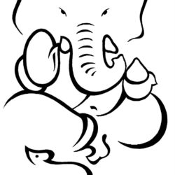 250x250 Ganesh Drawing, Pencil, Sketch, Colorful, Realistic Art Images