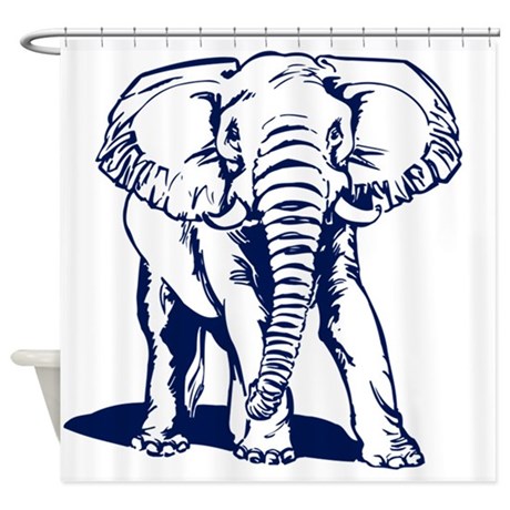 460x460 Cute Elephant Drawing Shower Curtains Cafepress
