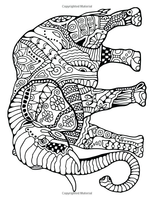 600x776 Elephants To Color Elephant Abstract Doodle Paisley Coloring Pages