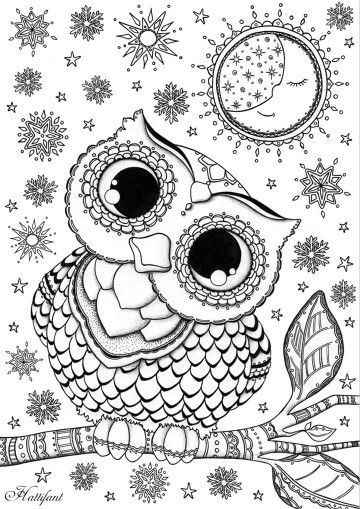 360x509 Pin By Vika Kadin On Adult Coloring And Owl