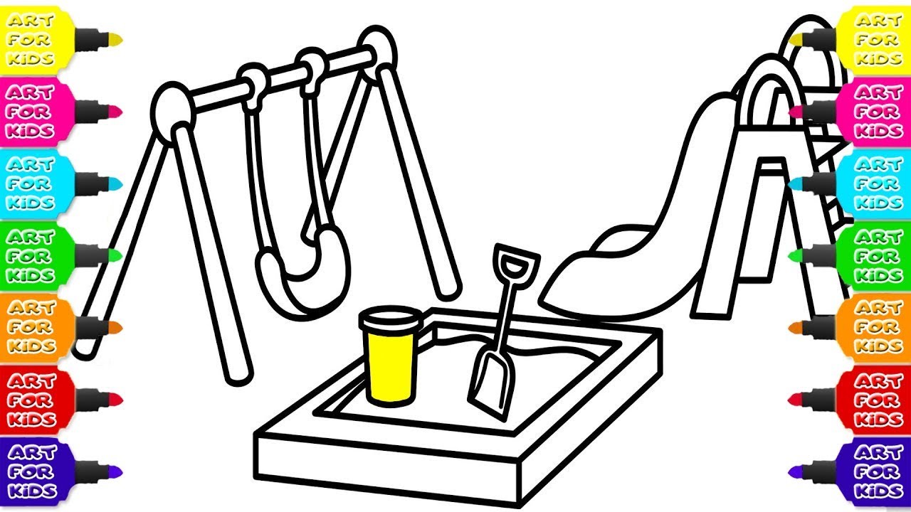 1280x720 Learn Colors For Childrens With Draw Playground Coloring Pages How