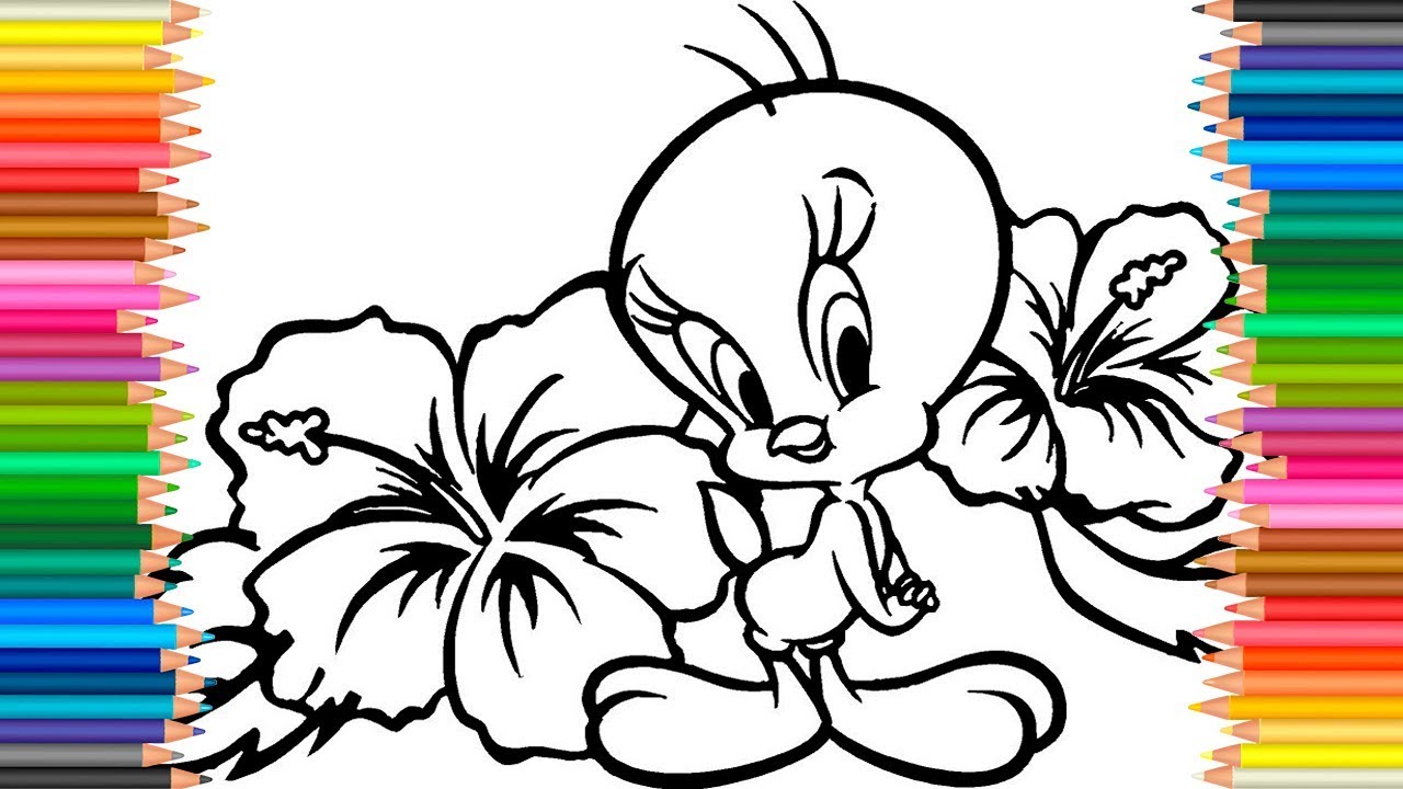 1280x720 Tweety Bird Coloring Book L Coloring Pages For Children Learn