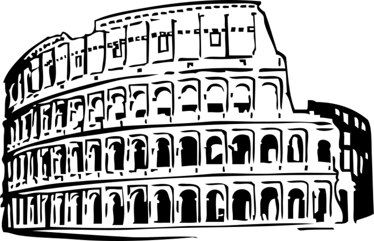 745x480 Roman Coliseum, Vector Images