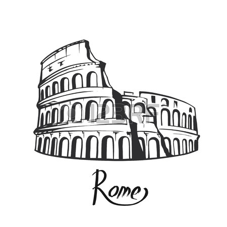 450x450 Coliseum Hand Drawn Sketch Royalty Free Cliparts, Vectors,