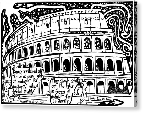 546x429 Colosseum Blackout For Gilad Shalit Maze Cartoon By Yonatan Frimer