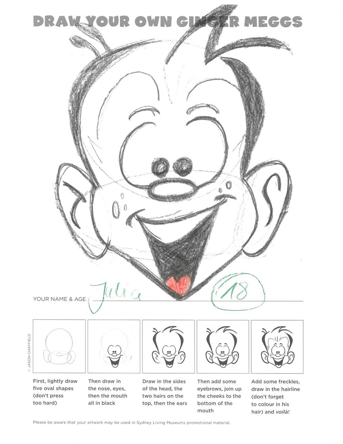 1098x1421 Draw Your Own Ginger Meggs Sydney Living Museums