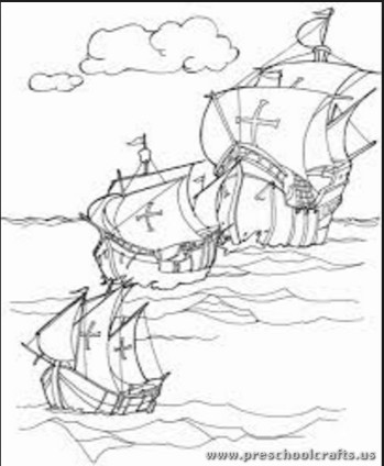 349x424 Christopher Columbus Day Coloring Page Firstgrade