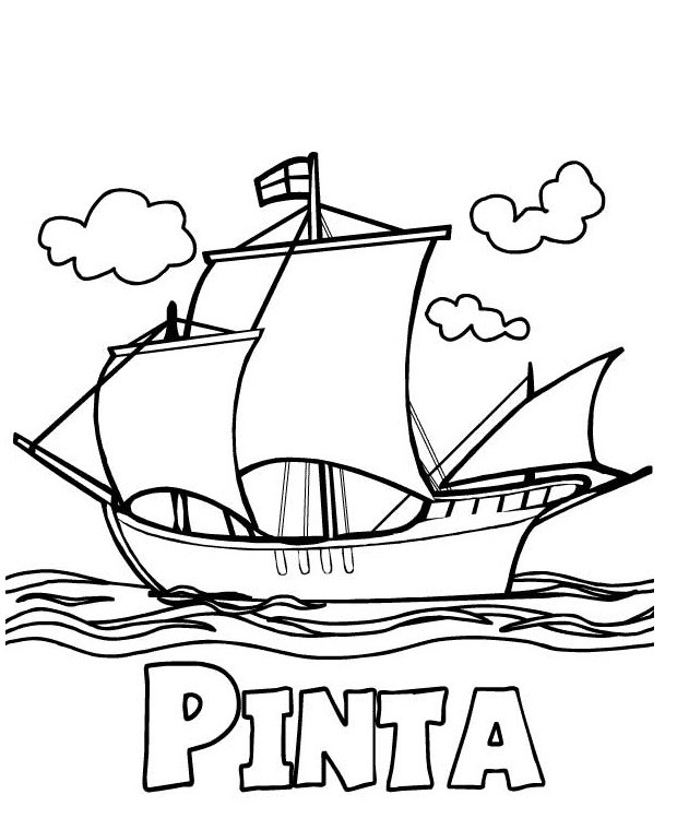 620x760 Columbus Day Craft, Clipart, Sketch, Drawing, Printable Card