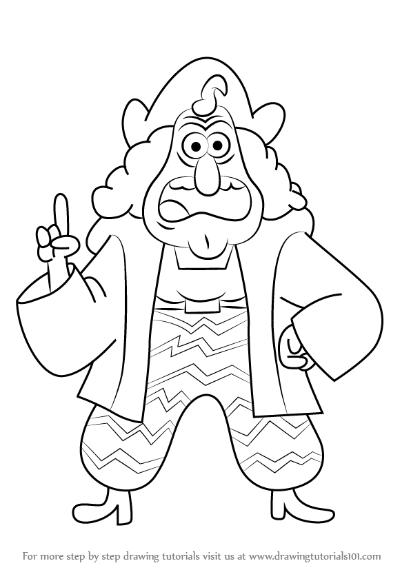 596x843 Learn How To Draw Christopher Columbus From Uncle Grandpa (Uncle
