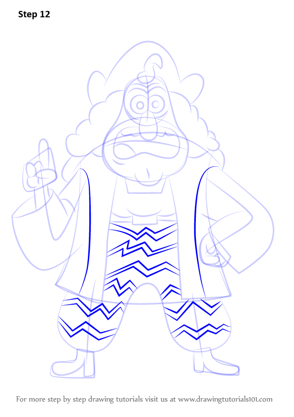 596x843 Step By Step How To Draw Christopher Columbus From Uncle Grandpa