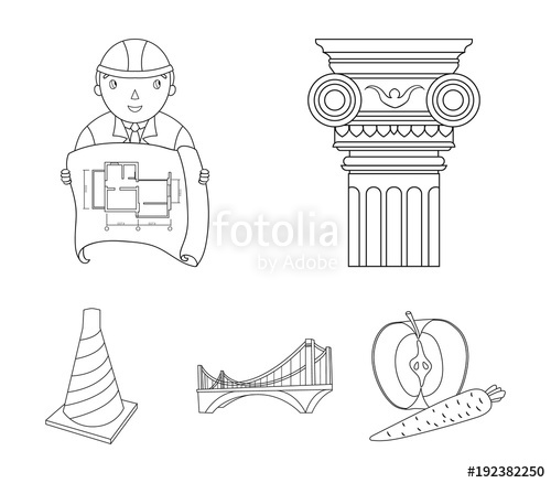 500x438 Column, Master With Drawing, Bridge, Index Cone. Architecture Set