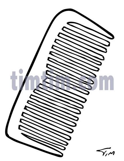 432x559 Free Drawing Of Comb Bw From The Category Beauty Amp Fashion