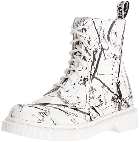 488x500 Dr. Martens Women's Pascal Patent Marble Combat Boot