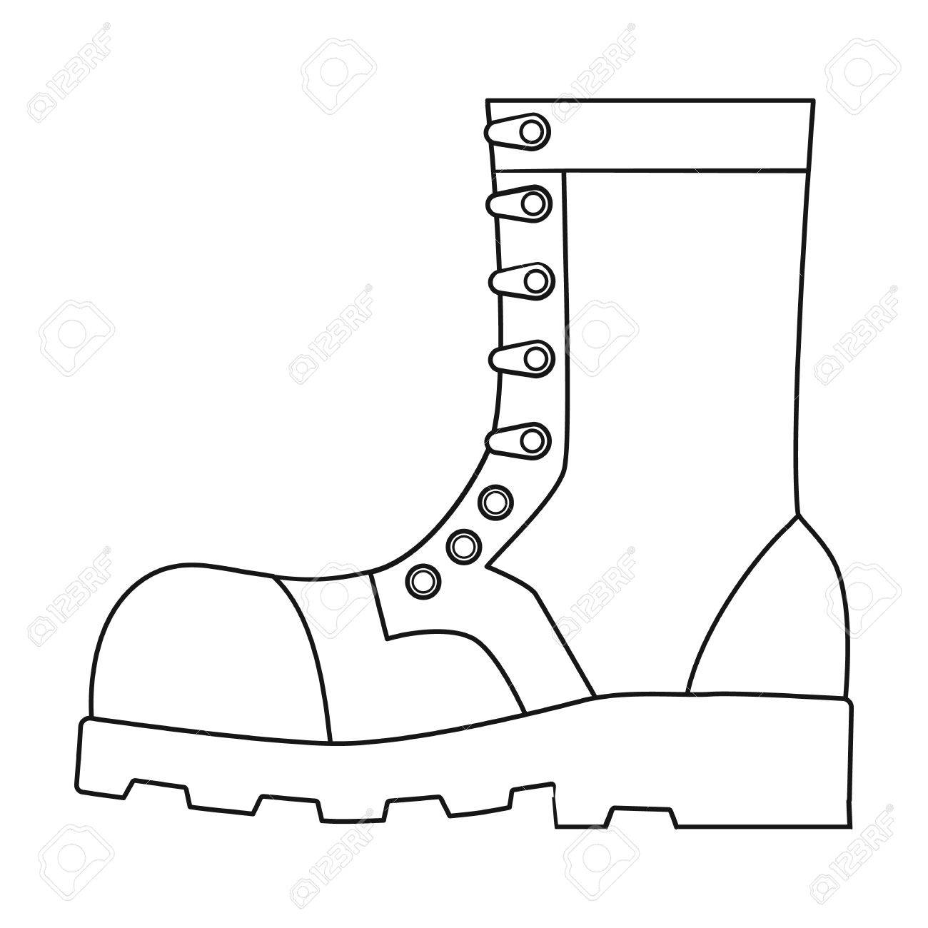 Combat Boots Drawing at GetDrawings | Free download