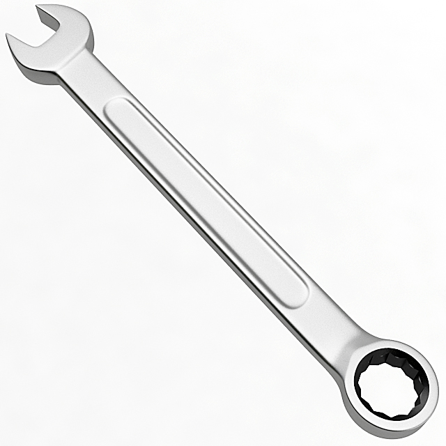 640x640 Combination Wrench 3d Model