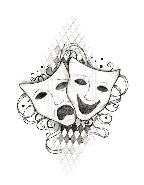 500x642 Drama And Comedy Theatre Masques Permanent Skin Markings