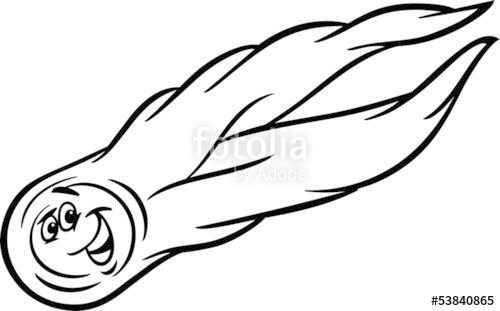 500x311 Cartoon Comet Coloring Page Stock Image And Royalty Free Vector
