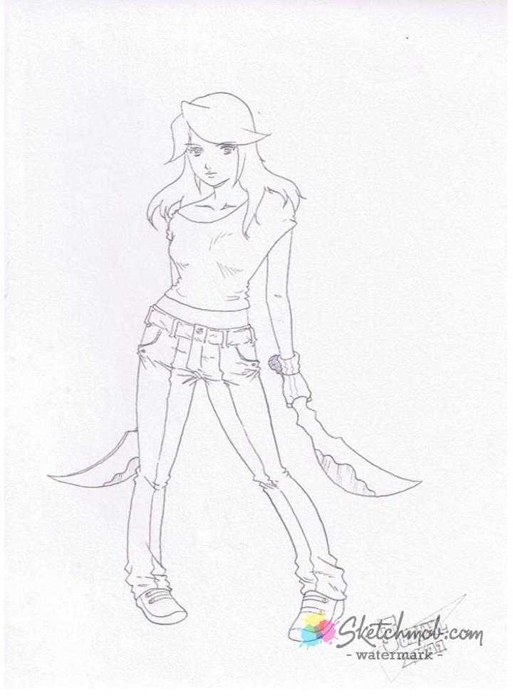 720x983 Custom Random Pencil Sketch Drawing Comic Book Manga Style