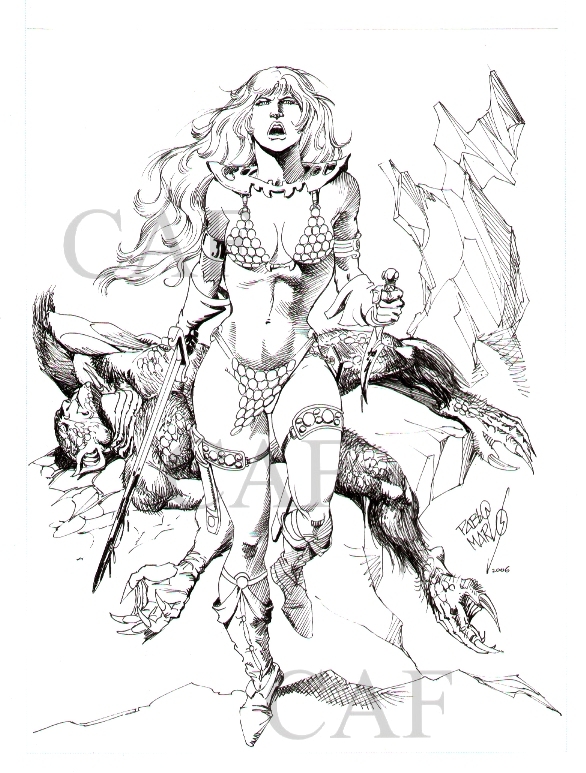 586x773 Red Sonja Vs. Beast, In Chris Klamer