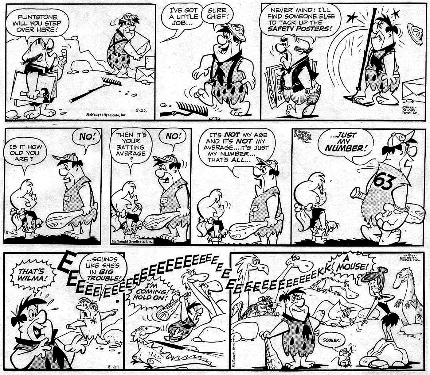 1400x1223 Inbetweens Gene Hazelton's Flintstones Comic Strip