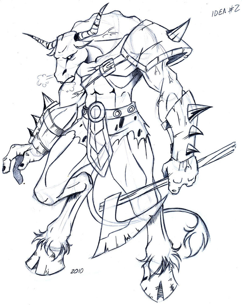 796x1004 Minotauro Fantasy Minotaur Tatt, Drawing Sketches