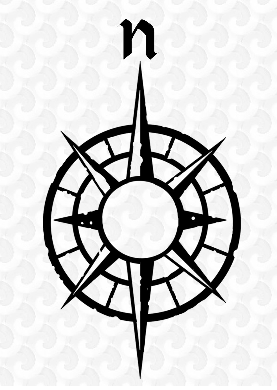 960x1350 Clip Art Map Compass Clip Art Silhouette Png Graphics Instant