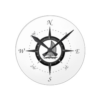 324x324 Rose Compass Wall Clocks Zazzle.co.uk