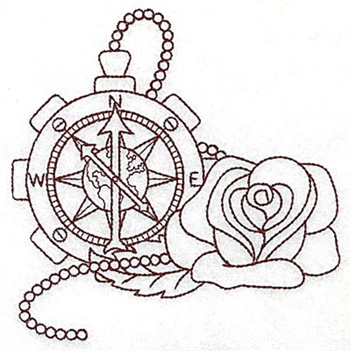 500x500 Steampunk Compass Embroidery Design Annthegran