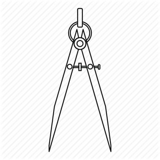 512x512 Compass, Drawing, Geometry, Line, Outline, Thin, Tool Icon Icon