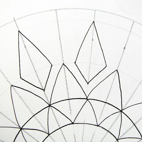 500x500 Drawing A Flower With Compass And Eight Petals