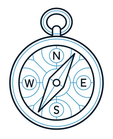 373x461 Compass Icon Outline Drawing Premium Clipart