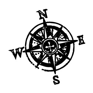 300x300 Free Clipart Compass Rose Line Drawing