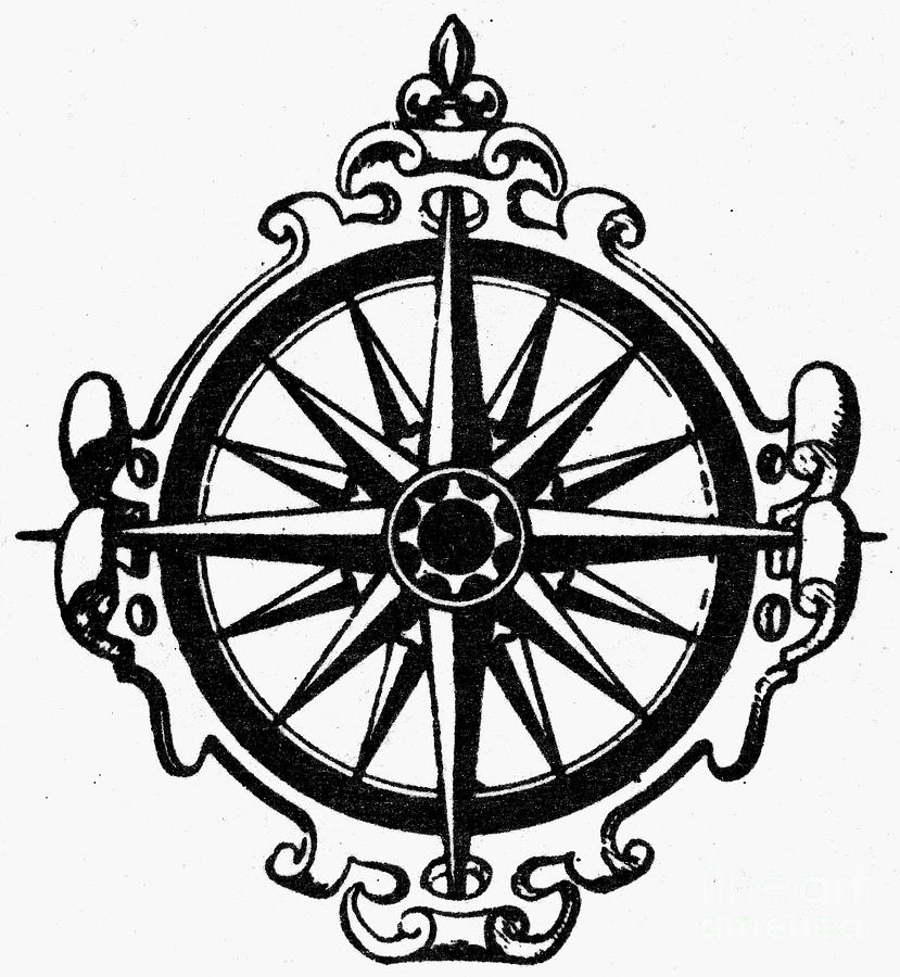 829x900 Symbol Compass Photograph By Granger