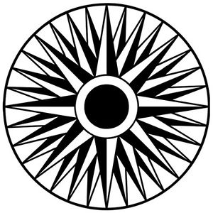 300x300 Tribal Compass Rose Nautical Star Car Boat Bike Window Vinyl Decal