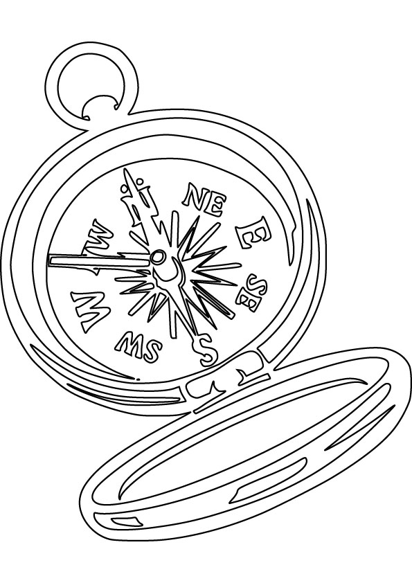 595x842 Compass Coloring Page Compass Coloring Pages Kids
