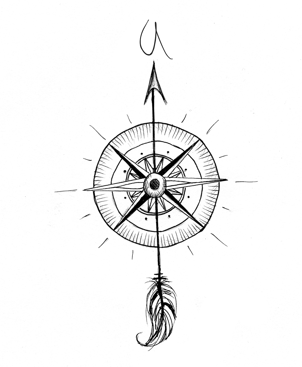 Compass Tattoo Drawing at GetDrawings | Free download