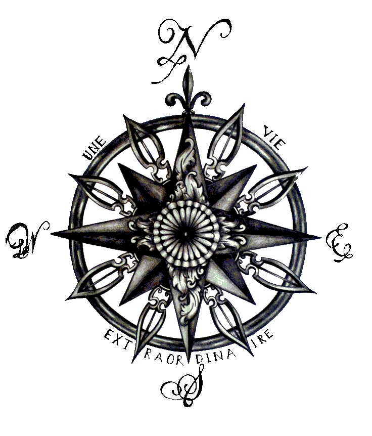 736x862 Compass Tattoo Idea